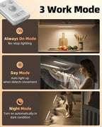 EZVALO 10inch Under Cabinet Lighting, 2500mAh Rechargeable Motion Sensor Lights - Image 5