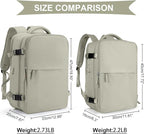 coowoz Black Travel Backpack For Women Men Airline Approved, Carry On Backpack - Image 2