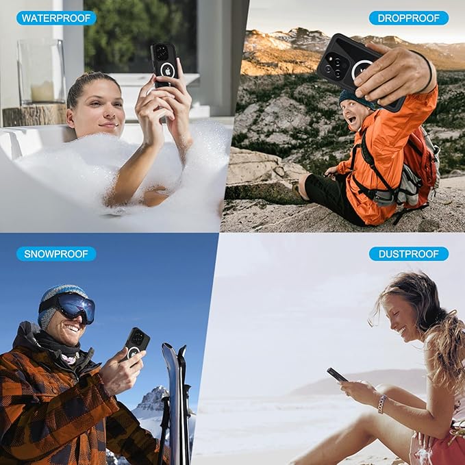 Lanhiem Magnetic for iPhone 13 Pro Case, Waterproof Dustproof Cover, Full Body - Image 7