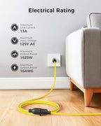 Cable Matters 2-Pack 16 AWG Heavy Duty 13A Power Extension Cord - 6ft - Image 2