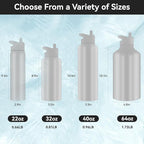 HASLE OUTFITTERS Half Gallon Insulated Water Bottles 64 oz, Stainless Steel - Image 5