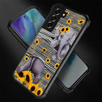 for Samsung Galaxy S21 FE Case, Cute Little Elephant Sunflower White Line Art - Image 2
