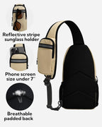 WATERFLY Crossbody Sling Backpack Sling Bag Travel Hiking Chest Bag Daypack - Image 6