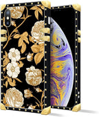Compatible with iPhone Xs Max Case, Blooming Rose Golden Flower Luxury Golden - Image 2