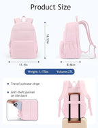 Uselike Travel Backpack for Women, 15.6 Inch Laptop Backpack, Quilted College - Image 3