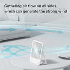JISULIFE Small Desk Fan Battery Operated, 180° Foldable Portable Fan, 4 Speeds - Image 6