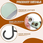 uxcell 5pcs PU Leather Hooks, Leather Straps - Image 3