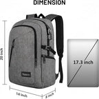 Mancro 17.3 Inch Business Laptop Backpack Large Travel Backpack Lightweight - Image 5