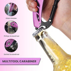 FUNBRO Pink Multitool Carabiner, Stocking Stuffers Gifts - Image 2