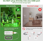 HXWEIYE Rechargeable Fairy Lights Battery Operated, DIY Timer & 8 Modes - Image 2