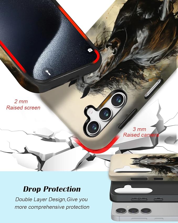 Compatible for Samsung Galaxy S26 Ultra 5G Case, Dual Layer Heavy Duty 2 in 1 - Image 3