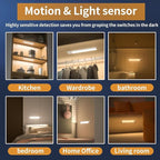 12" Under Cabinet Lights, 88 LED Operated Motion Sensor Light Indoor, 2200mAh - Image 6