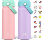 GoKEDA 18oz Kids Water Bottle, 2 Pack Insulated Bottles by Unknown
