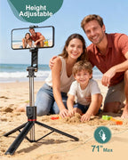 71" Phone Tripod Selfie Stick for iPhone and Android Phone, Cell Phone Tripod - Image 3