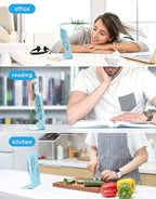 Zuvas Desk Fan Battery Operated Fan Rechargeable 180°Tilt Folding Personal Fan - Image 7