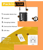 TUNISE Portable Fan with 5-Speed Settings, Dual-Sided Clip on Wearable Belt - Image 8