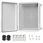 LeMotech Electrical Box, IP67 Waterproof Hinged Cover Stainless Steel Latch by LeMotech