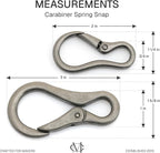 CRAFTMEMORE 2pcs 2 Inches Carabiner Spring Snap Hook Paracord Camping Keychain - Image 4
