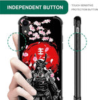 for iPhone XR Case, Sakura Japanese Samurai Pattern Graphic Design Girl Boy - Image 4