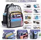 K-Cliffs Large Transparent Backpack Clear Heavy Duty School Bag Durable Student - Image 7