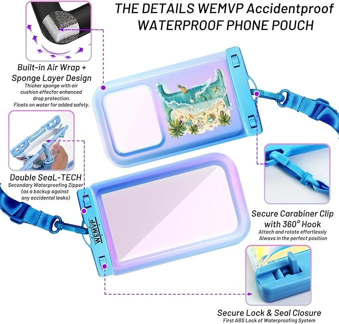 Personalized Initial Waterproof Phone Pouch Case - Image 3