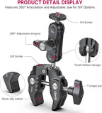 ULANZI Super Clamp Camera Clamp Mount Monitor 360° Ballhead Magic Arm Double - Image 3