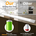 Reoshine 126 LED Under Cabinet Lighting Wireless, 2500mAh Rechargeable Closet - Image 6