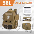 Goture Fishing Backpack, 900D Water-Resistant Tackle Backpack - Image 5