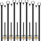 NUERPO 7 Pack String Light Poles, Metal Poles by NUERPO