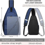 Pritent Crossbody Bags for Women Men Trendy Sling Bag Backpack Casual Chest Bag - Image 2
