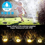 Solar Powered 2Pack, Waterproof LED Outdoor Disk Lights - Image 3
