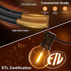 GPATIO Outdoor String Lights - 30FT Waterproof Patio Lights - Image 3