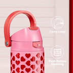 24 oz Valentine's Day Water Bottle: Meoky Stainless Steel Heart Water Bottle - Image 4