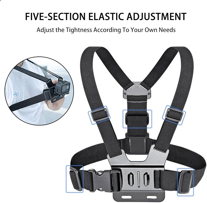 Adjustable Mobile Phone Chest Strap Harness Mount, Compatible - Image 6