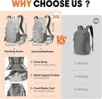 25L Hiking Backpack with Rain Cover Lightweight Hiking Daypack - Image 5