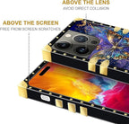 Compatible with iPhone 15 Pro Case, Glistening Golden Butterfly Vibrant Purple - Image 7