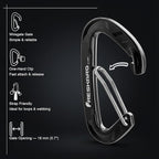 FresKaro 15kN-3372lbs Heavy Duty Wiregate Carabiners, Reliable Time-Tested - Image 3