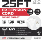 Iron Forge Cable 25ft White Outdoor Extension Cord - Image 2