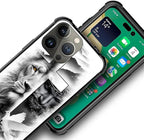 for iPhone 14 Pro Max Case, Lion Cross Jesus Christ Dove Pattern Graphic Design - Image 2