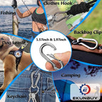 Spring Snap Hooks, 304 Stainless Steel Metal Clip Heavy Duty Rope Connector - Image 4