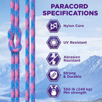 TECEUM Reflective Paracord Rope 1000 – 1000ft/200ft/100ft/50ft – 40+ Colors – - Image 3