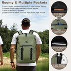 MIER Dry Bag Waterproof Backpack 30L Dry Sack Heavy Duty Roll-Top Closure - Image 3