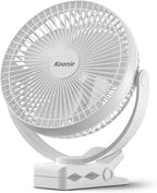 Koonie Portable Clip on Fan, 8-Inch 10000mAh USB Rechargeable Battery Operated by Koonie