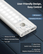 14.5-inch Under Cabinet Lights, Wireless Closet Light, Motion Sensor, 3500mAh - Image 6