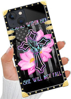 Compatible with iPhone 14 Case, Praying Cross Hands Luxury Golden Decoration - Image 5