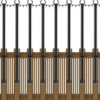 NUERPO 8 Pack String Light Poles, 5Ft Metal Poles by NUERPO