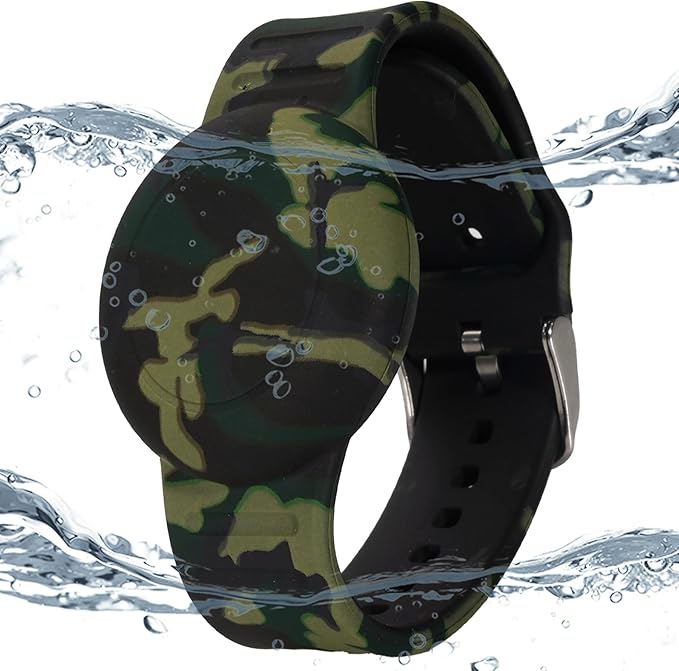 Waterproof AirTag Bracelet for Kids, Hidden Printed Wristband for Apple Air Tag by KAHADI