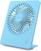 Zuvas Desk Fan Battery Operated Fan Rechargeable 180°Tilt Folding Personal Fan by Zuvas
