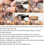 youour RK-17VB Vacuum Breaker Float Kit, Freezeless Anti-Siphon Wall Faucet - Image 6