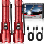 WdtPro LED Rechargeable Flashlight 2 Pack, Super Bright Zoomable 6000 Lumens - Image 8